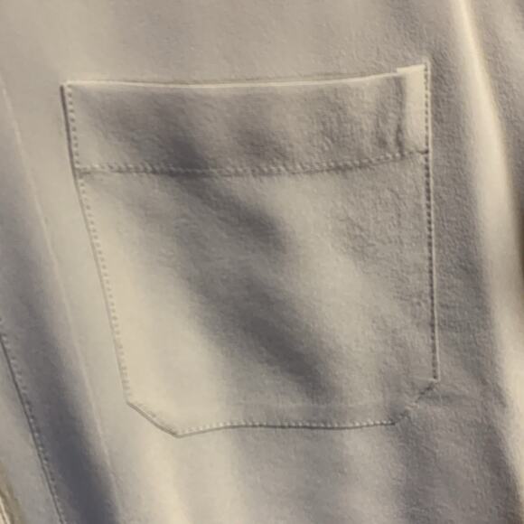 Jarbo Silk Blouse Size 36 (6 USA) Light Gray Hidden Buttons Long Sleeve Pockets - Picture 3 of 8